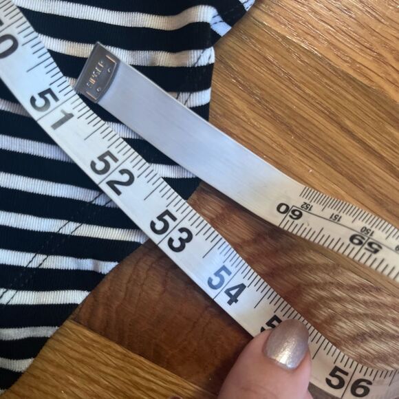 CHICO'S Travelers Summer Stripe Short Sleeve Maxi Dress Black & White NWT Size L - Picture 6 of 6